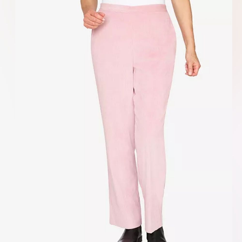 Alfred Dunner Missy Alpine Lodge Corduroy Mid-Rise Short Length Pants sz 14